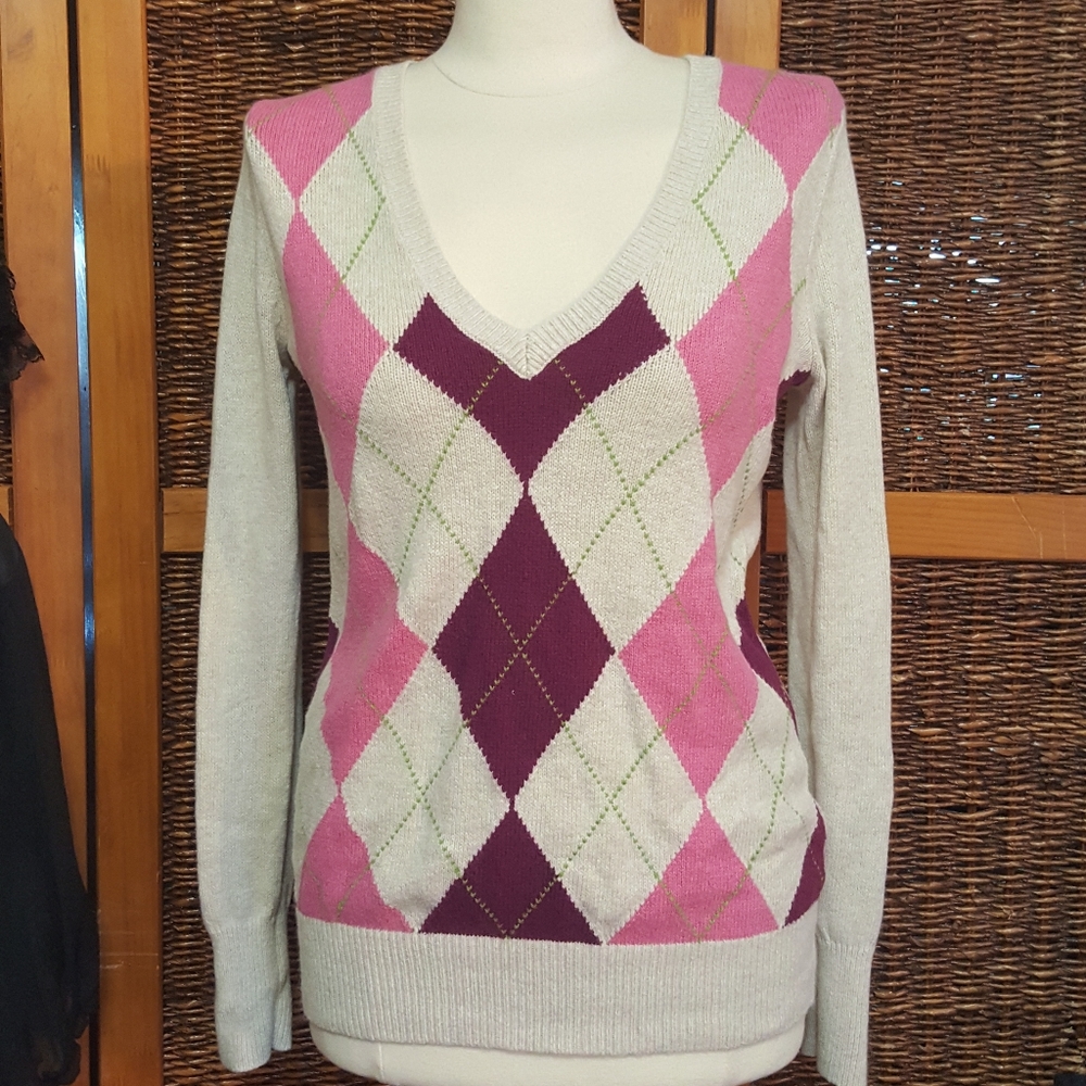 Old Navy Argyle Sweater
